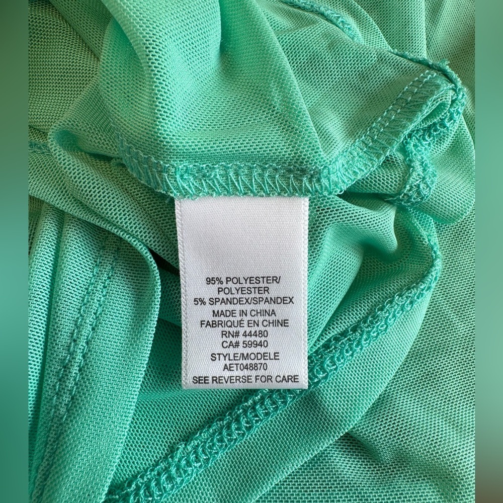 AFRM Los Angeles Long Sleeve Mesh Top mint green size S NWT - Picture 5 of 5